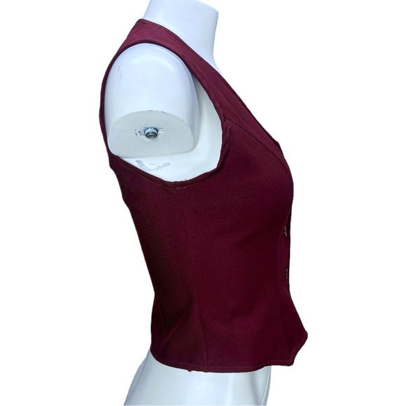 VTG 70's Burgundy Brown Watts Doin Blazer & matching Vest VTG Sz 7/8 - Picture 13 of 16